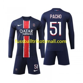 Fußballtrikots Paris Saint-Germain Pacho 51 Kinder 2024-2025 Langarm Heimtrikotsatz kaufen